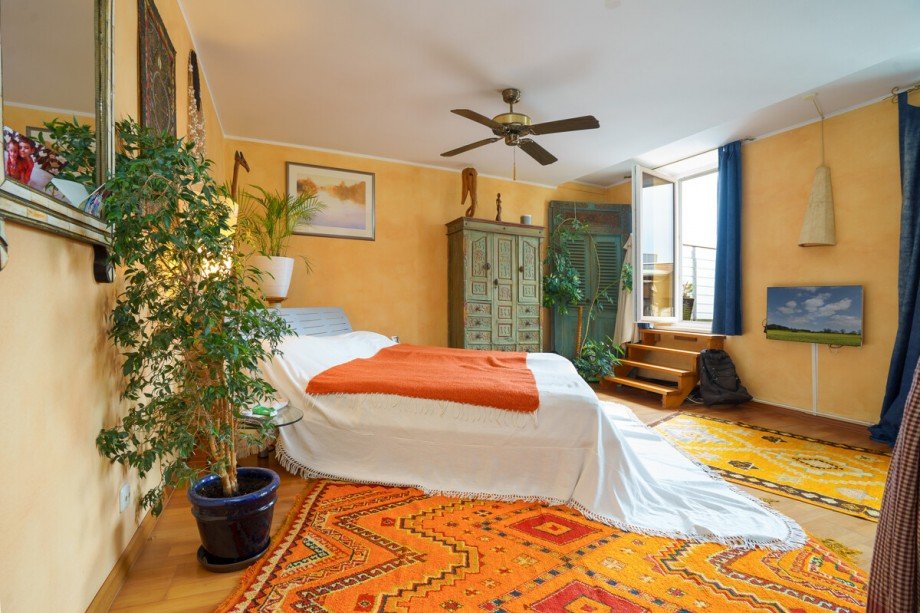 Schlafzimmer Loft-Studio-Atelier Kiel / Bl�cherplatz