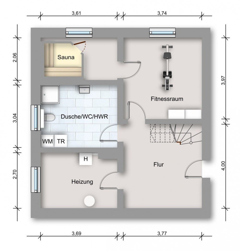 KG: Alle Aufma�e, Details und Informationen ohne Gew�hr. Einfamilienhaus Malente
