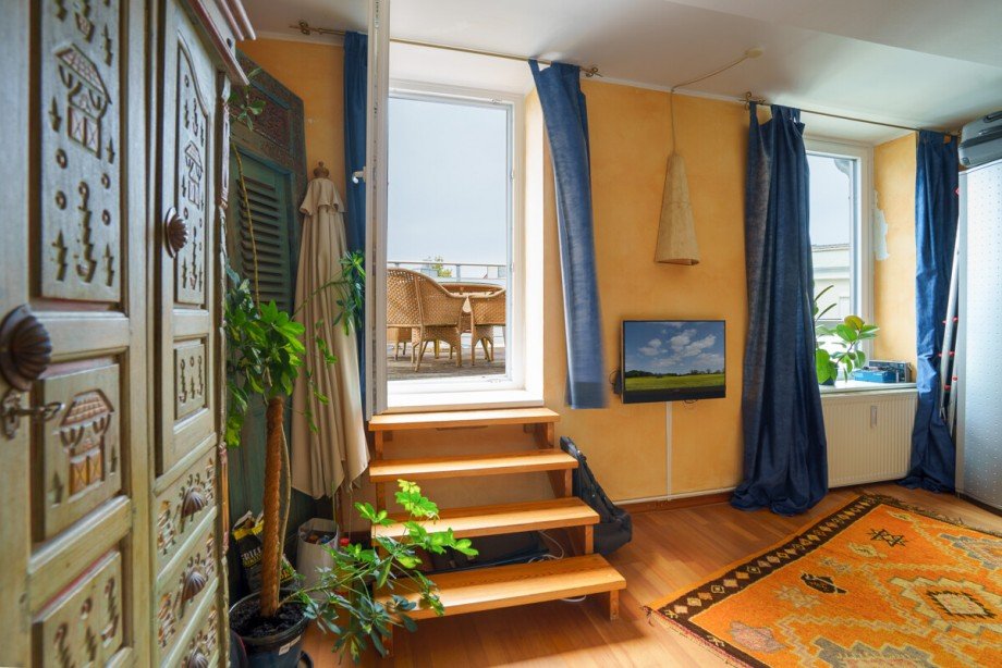 Ausgang Dachterrasse Loft-Studio-Atelier Kiel / Bl�cherplatz