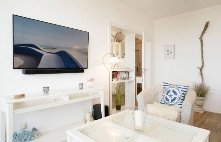 Teilansicht Wohnzimmer Etagenwohnung Kellenhusen